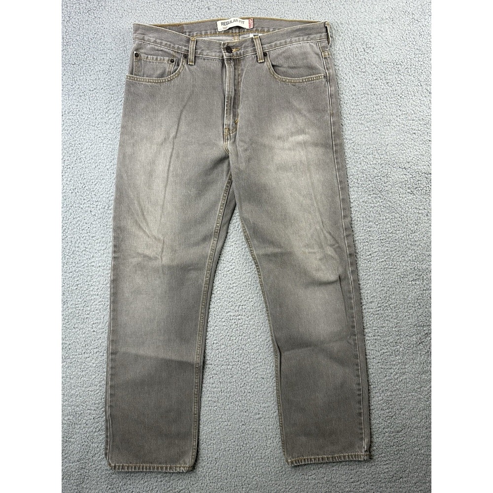 VTG Levis 505 Jeans Mens 36x32 (31) Gray Regular Fit Straight Made in Hong‎ Kong